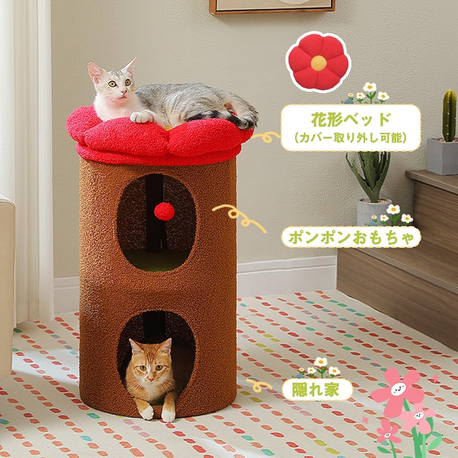Amazon | PAWZ Road 猫 ハウス ペットハウス 猫ベッド 屋根付き